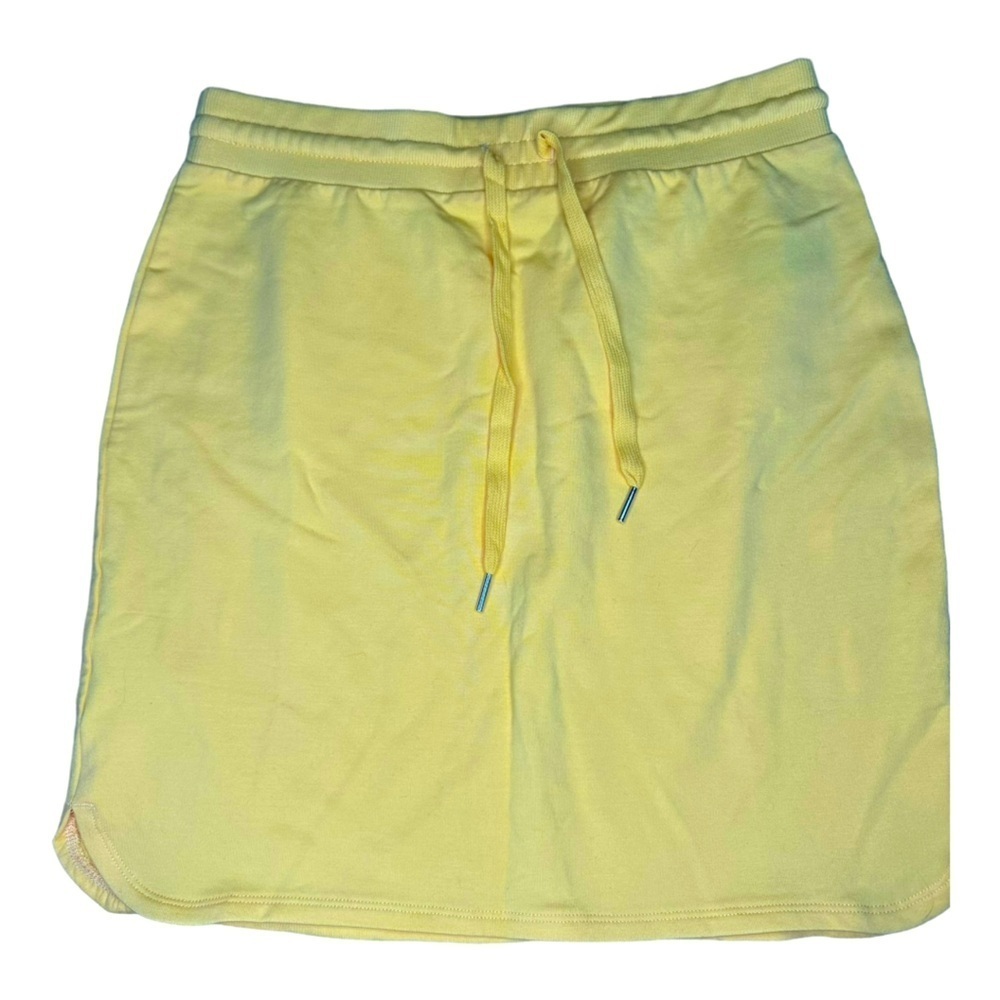 Daily Ritual Women's Terry Cotton and Modal Sweatshirt Skirt size S Yellow NWT